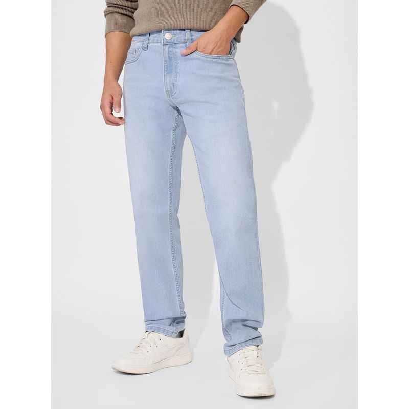 The Souled Store Originals Denim Light Wash Blue Slim Fit Men Jeans (32)