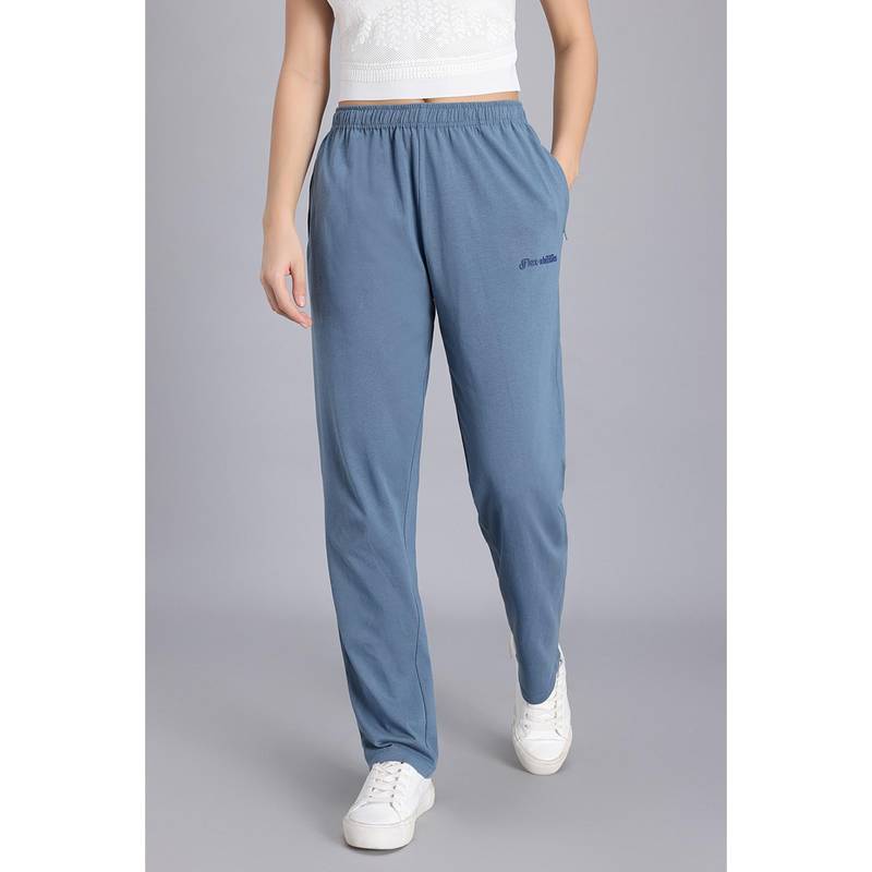 Zivame Knit Cotton Pyjama - Bluefin (XL)
