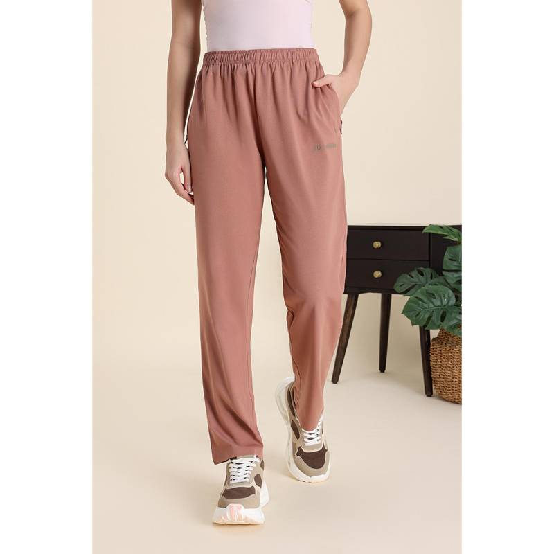 Zivame Knit Cotton Pyjama - Mocha Mousse (XL)