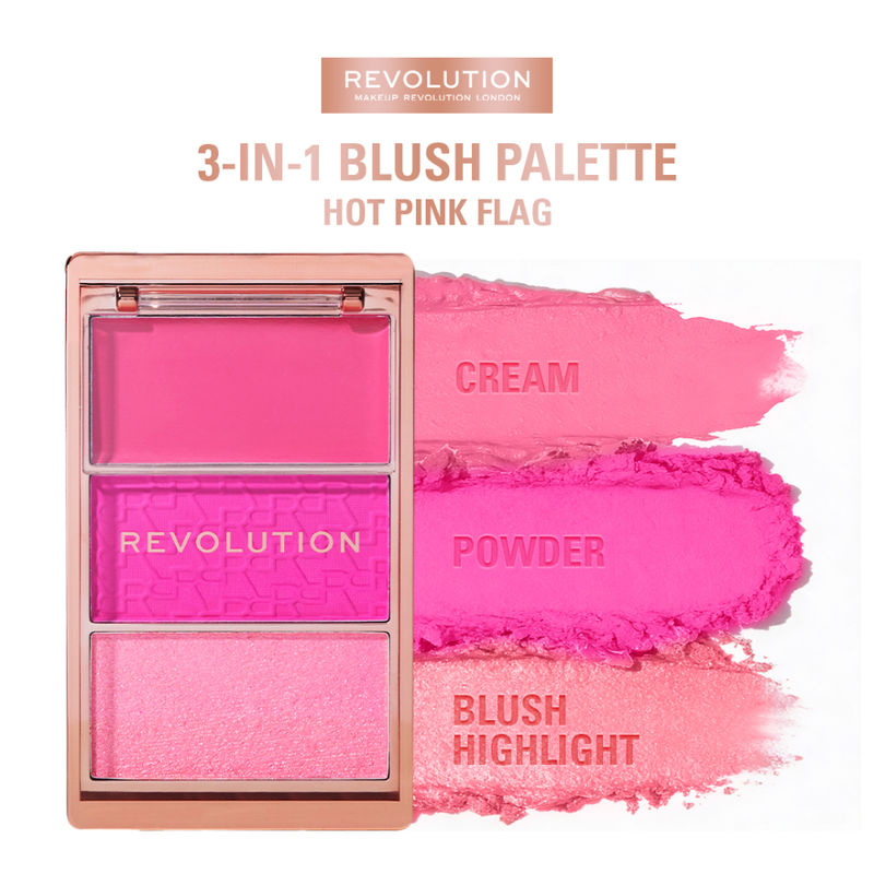 Makeup Revolution Blush Icon Palette - Hot Pink Flag