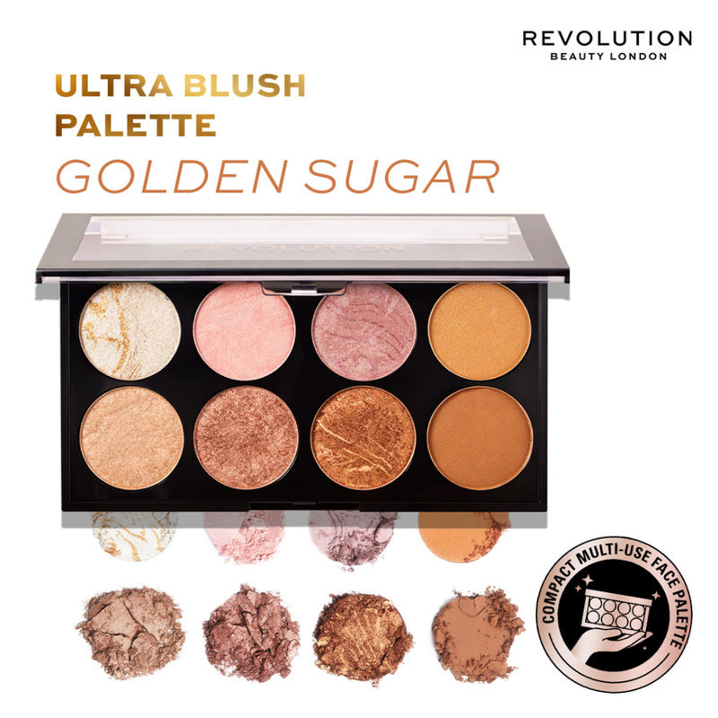 Makeup Revolution Ultra Blush and Contour Palette - Golden Sugar