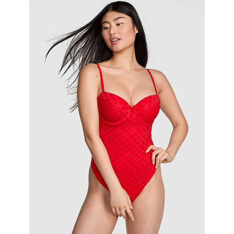 Victoria's Secret Red Frankies Nova Eyelet One-Piece Swimsuit (XS)