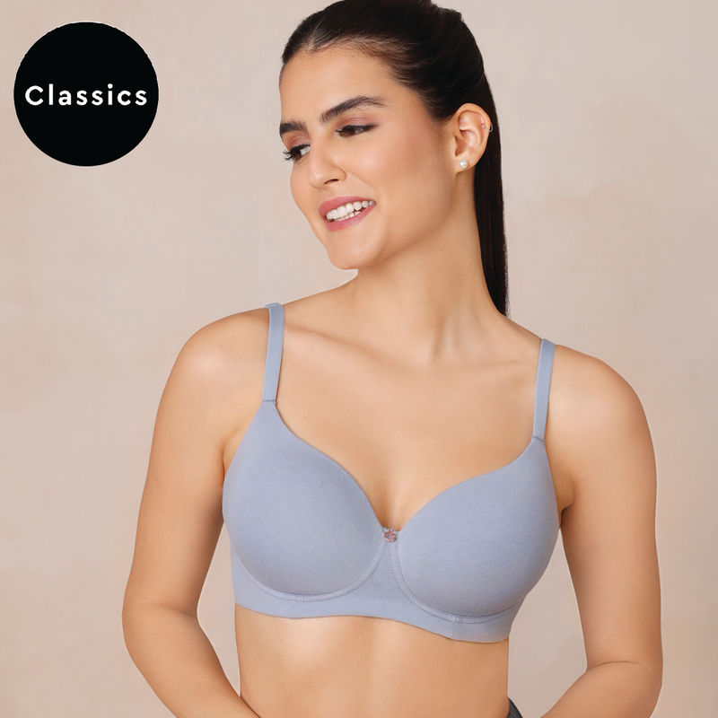 Nykd by Nykaa Cups of Joy Wire-free Shaping Bra - Sky Blue NYB094 (34D)