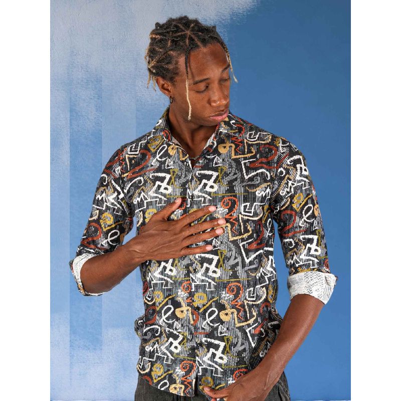 BOTABOCHI Mens Artistic Impression Long Sleeve Shirt (M)