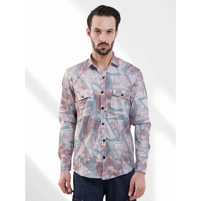 BOTABOCHI Mens Radiant Color Splash Full Sleeve Shirt (M)