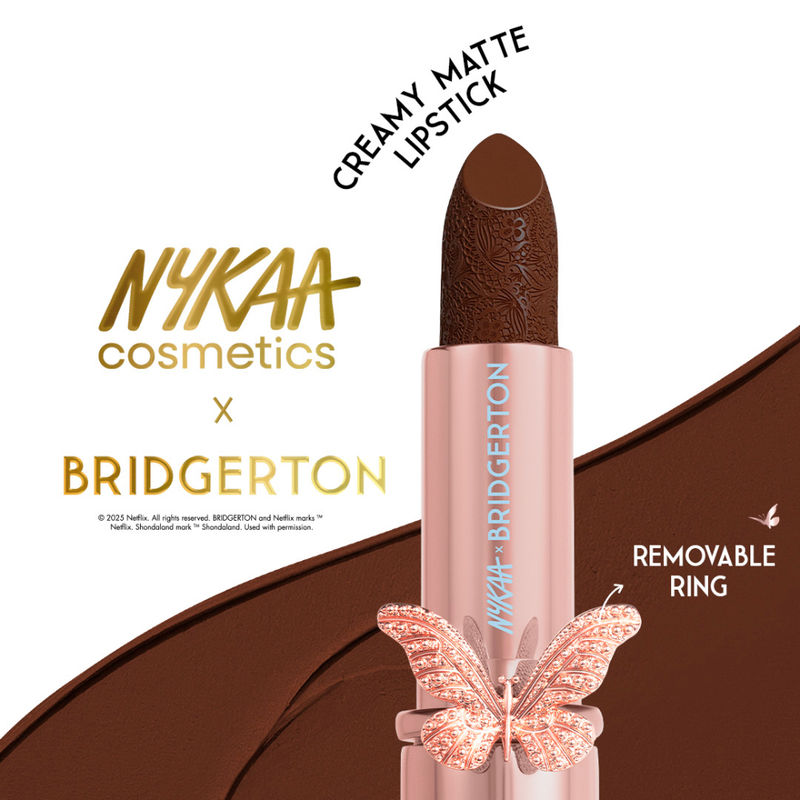 Nykaa Cosmetics X Bridgerton Creamy Matte Longwear Lipstick - Forbidden Love