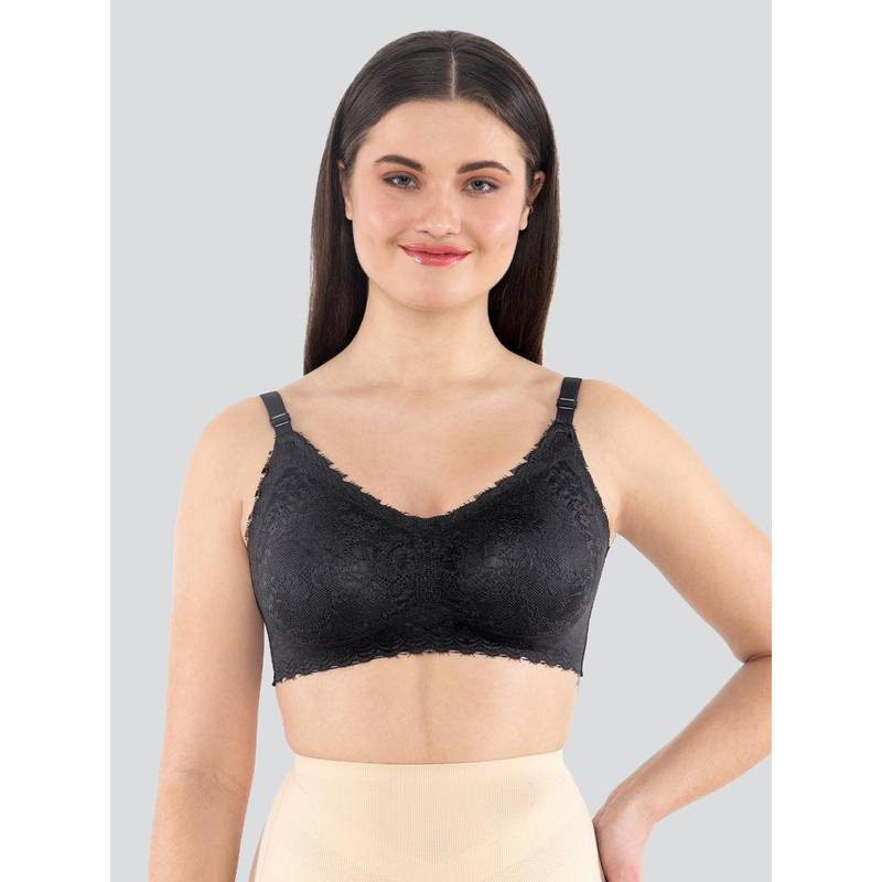 Dermawear Women's Breezeology Half Lace Bra - Black (M)