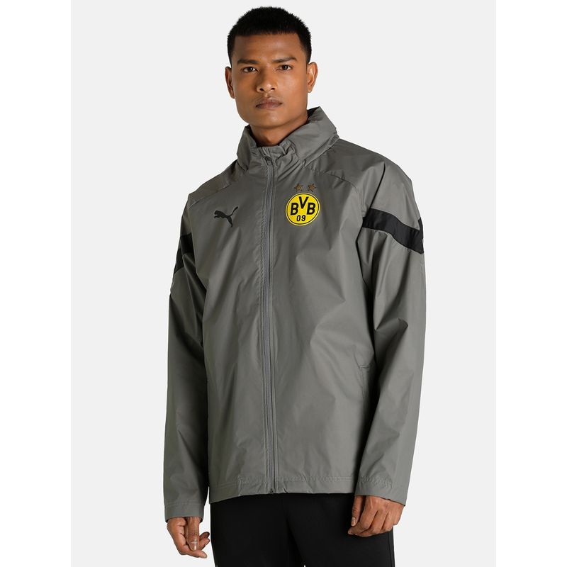 Buy Puma Bvb Training All Weather Men Gray Jacket Online