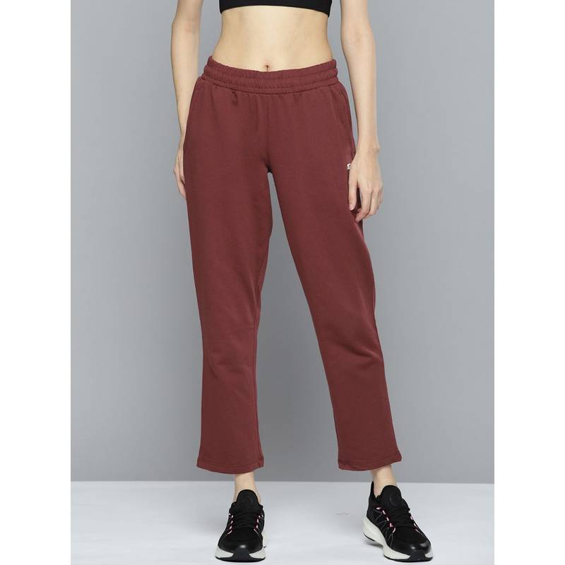 Alcis Women Maroon Solid Track Pant (S)