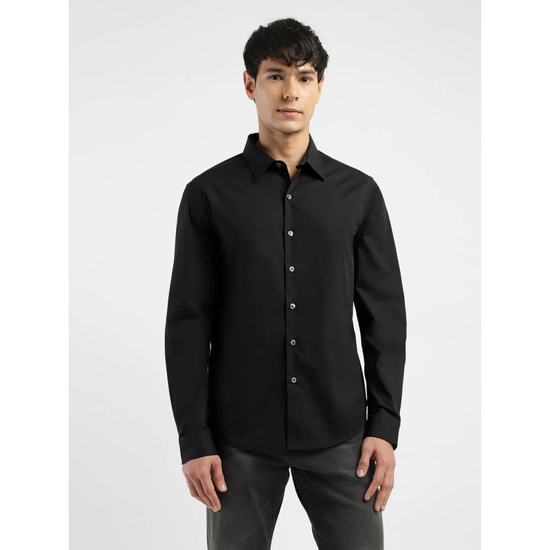 Levi's Mens Solid Spread Collar Shirt - Black (M)