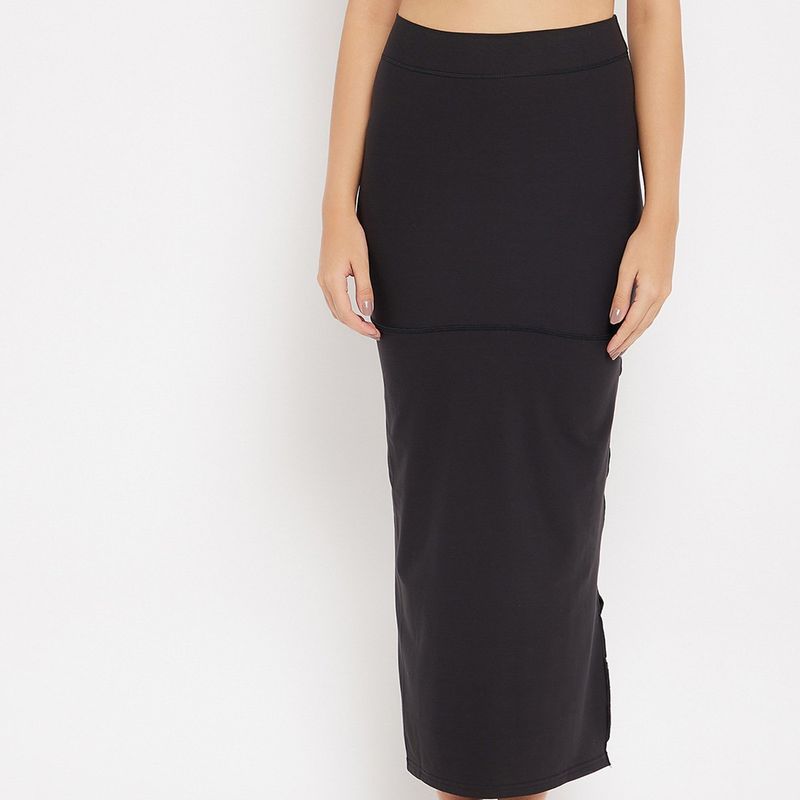 Secrets By Zerokaata Women Black Solid Saree Petticoat (S)