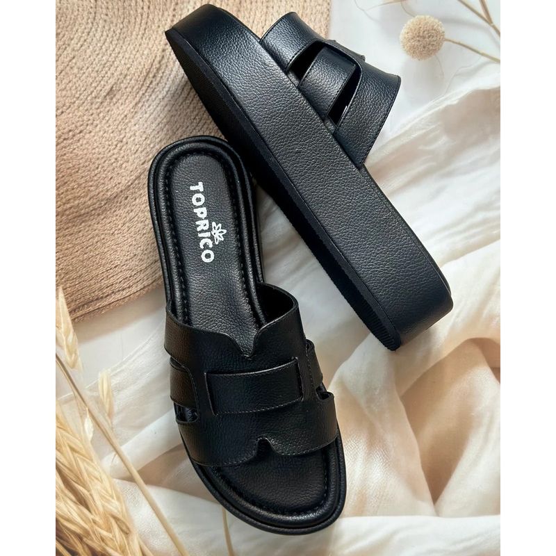 Toprico Y2K Platform Black Heels (EURO 38)