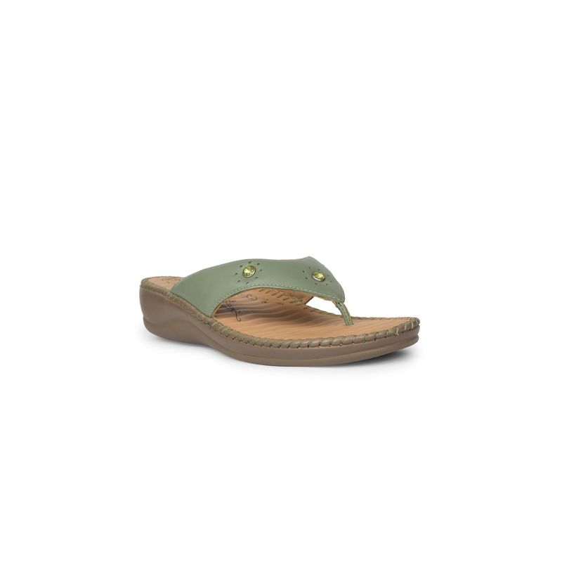 Scholl Women Green Wedge Sandals (UK 3)