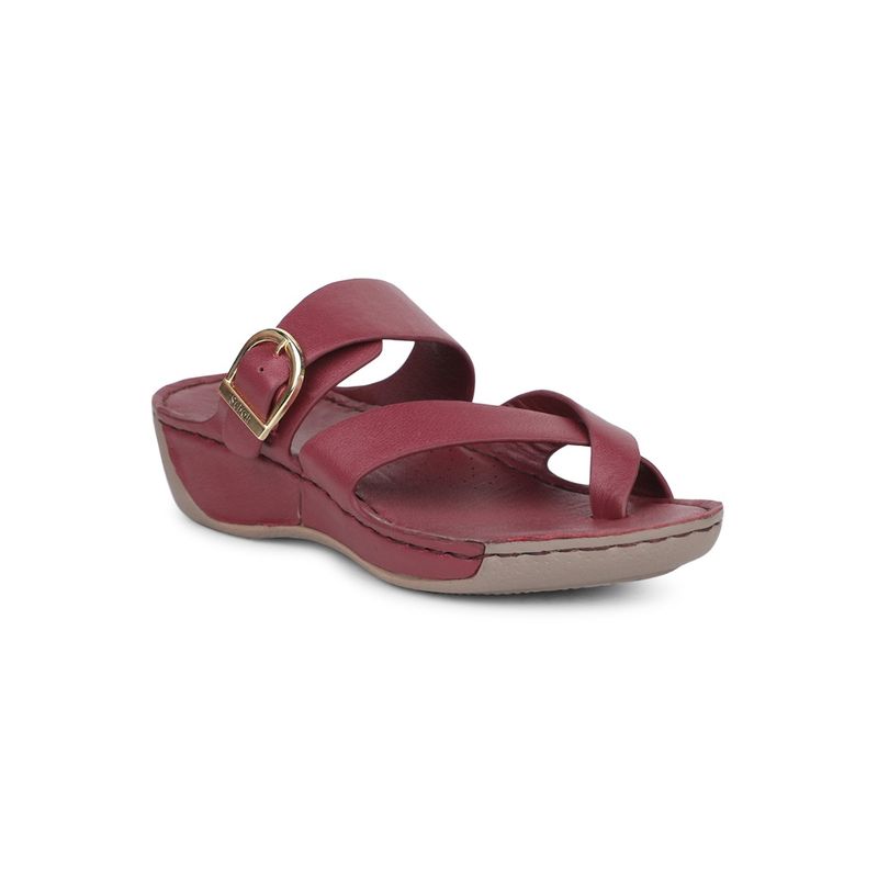 Scholl Women Red Wedge Sandals (UK 6)