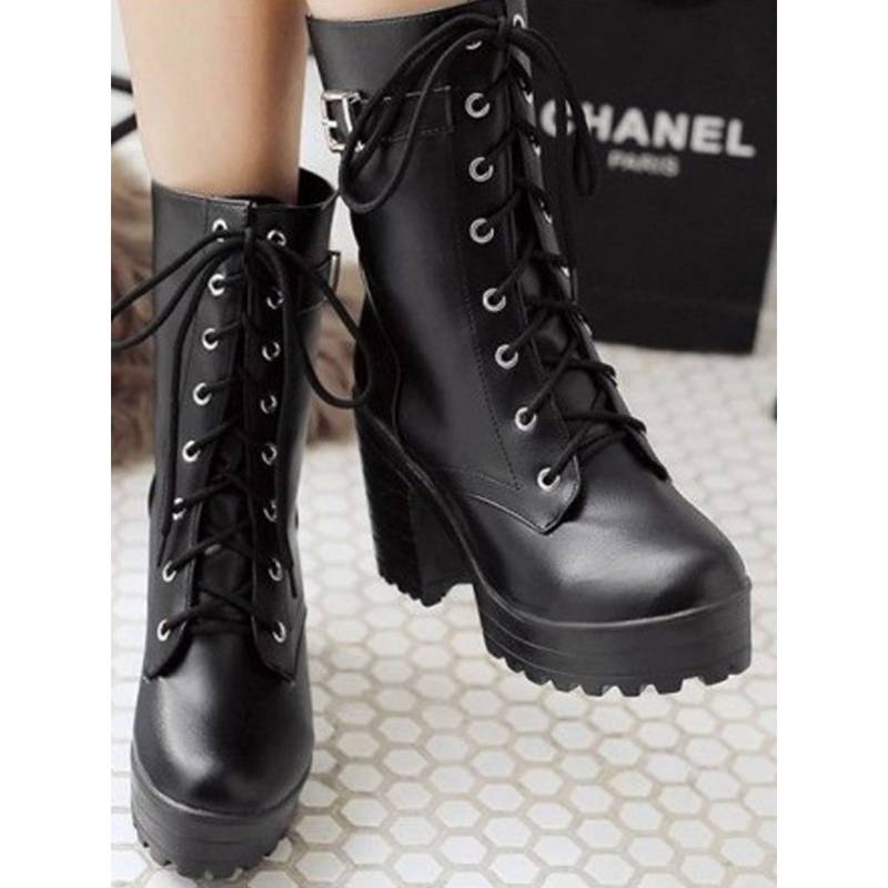 Shoetopia Women Solid Black Boots (EURO 41)