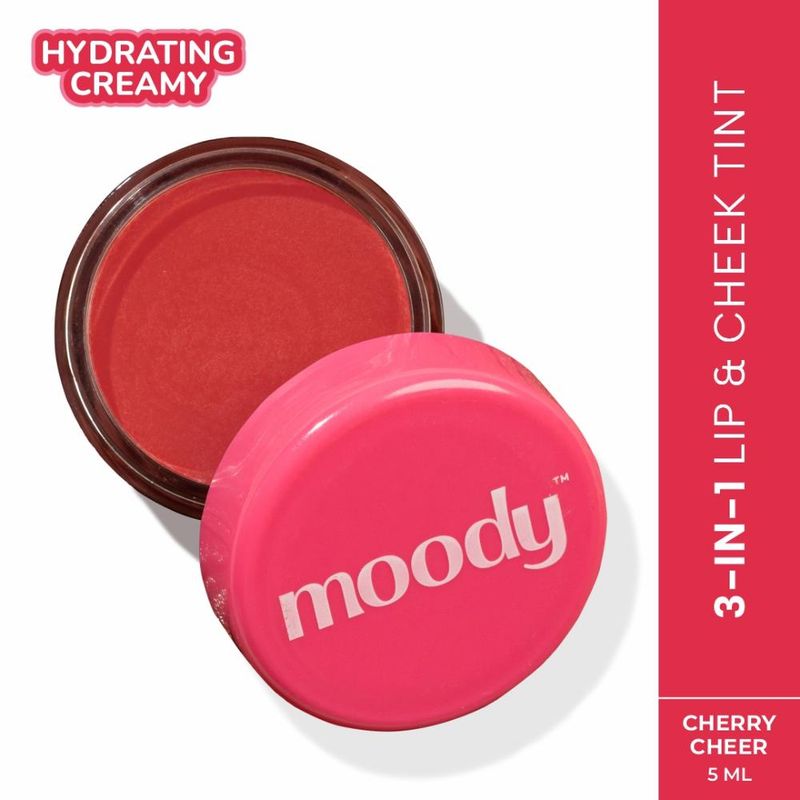 Moody Plush 3-in-1 Lip, Cheek & Eye Tint - Cherry Cheer