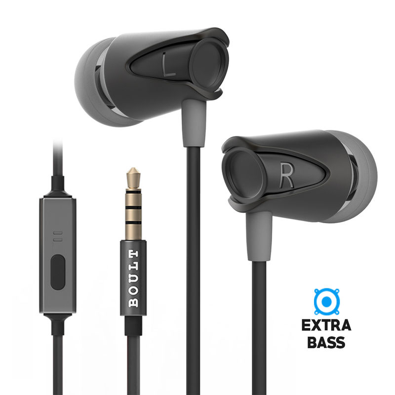 Boult Audio Bassbuds Storm Wired Headset Grey