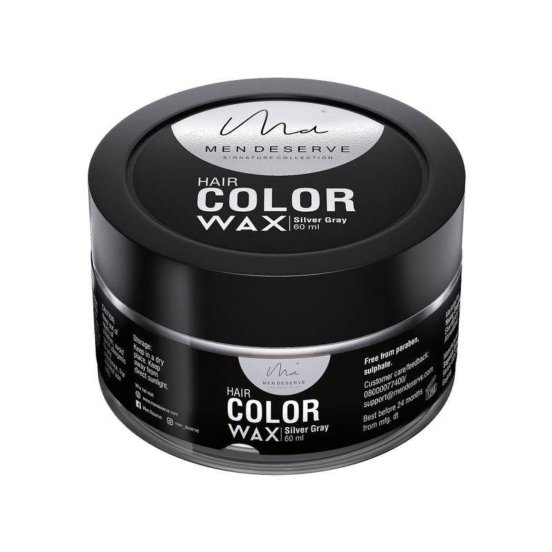 Men Deserve Hair Color Wax Silver Gray At Nykaa Com