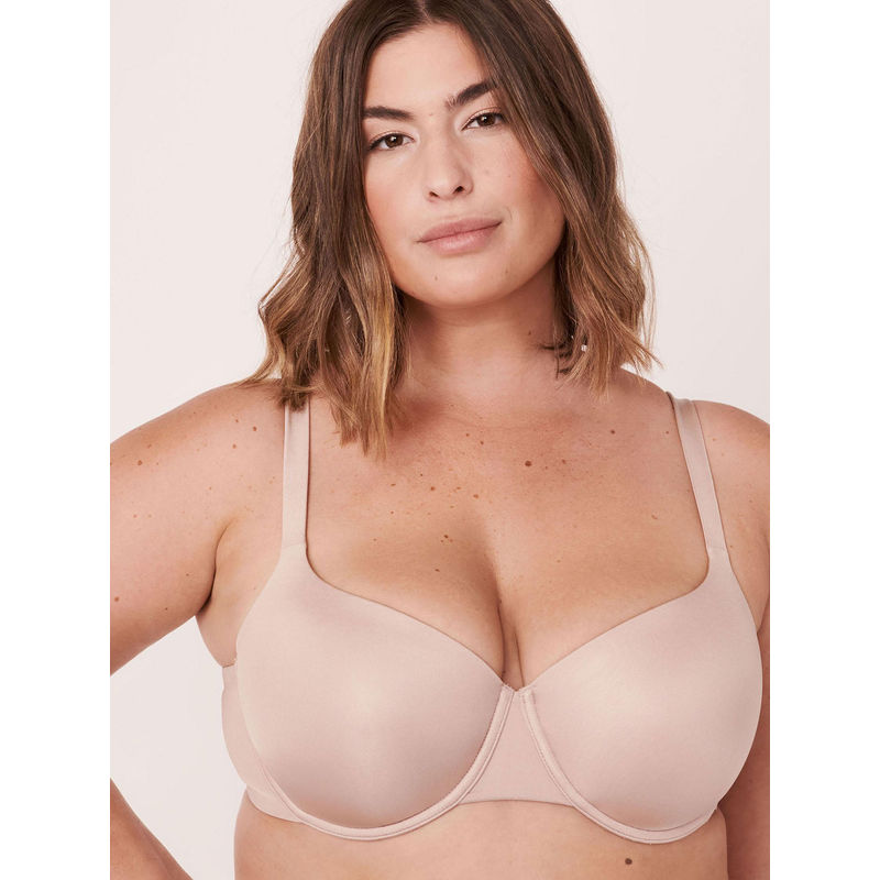 La Vie En Rose Beige Solid Underwired Lightly Padded Medium Coverage Cut and Sew Bra (34B)
