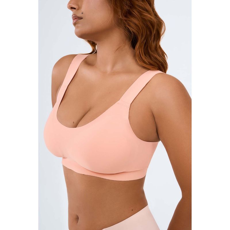 INVOGUE Everyday Seamless Lightly Padded Bra - Pink (M)