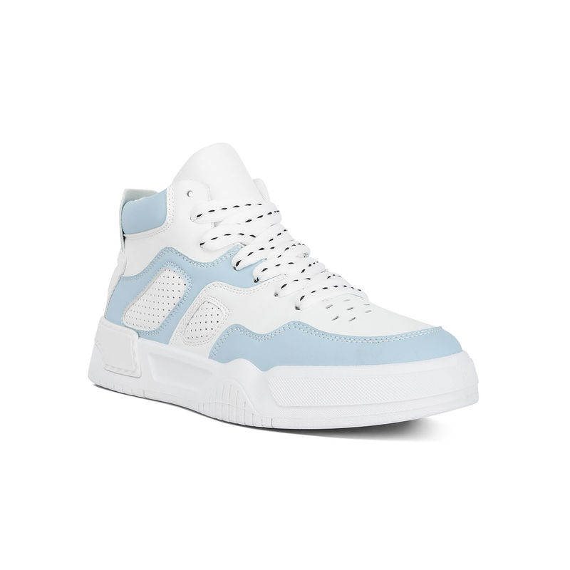 London Rag Panelling Detail Blue & White Ankle Length Sneakers (EURO 40)