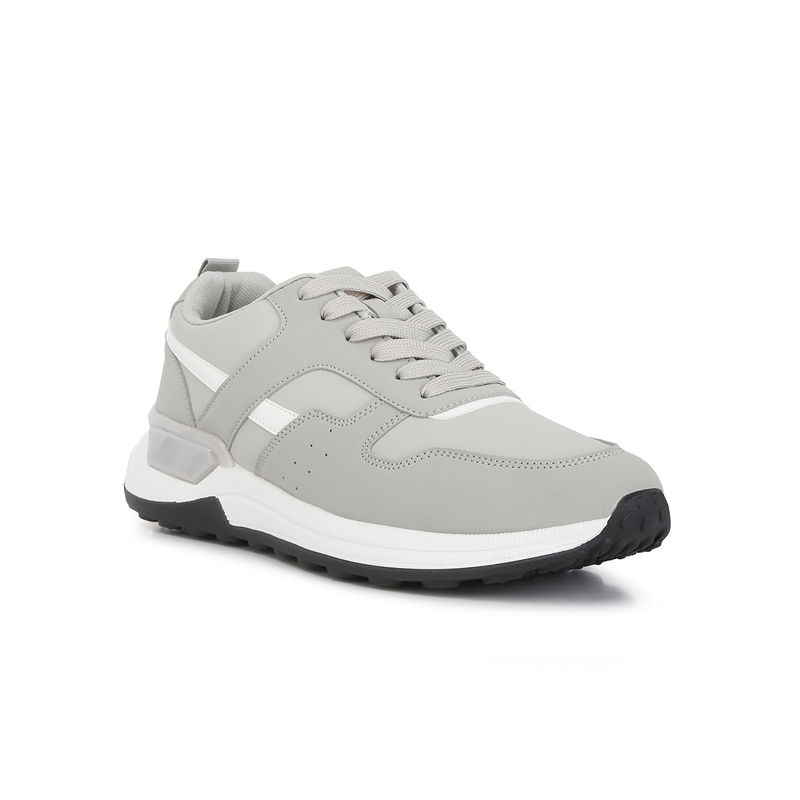 London Rag Suede Panelling Detail Sneakers-Grey (EURO 40)