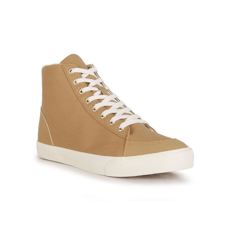 London Rag Ankle Length Solid Sneakers-Beige (EURO 41)