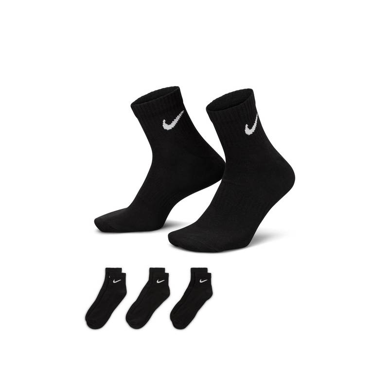 Nike Unisex Everyday Lightweight Socks - Black (Pack of 3) (L)