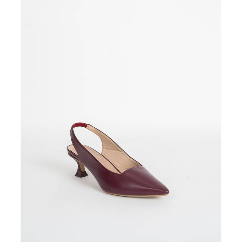 SCENTRA London Sling Back Sandal Heels Maroon (EURO 37)