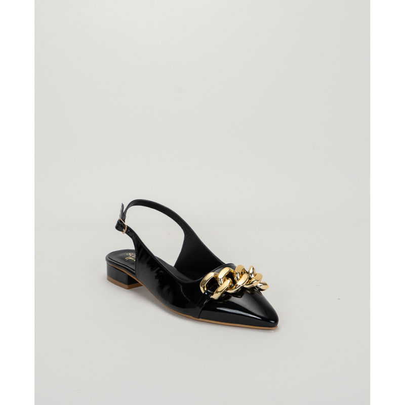 SCENTRA Marianna Pointed Toe Slingback Sandals Black (EURO 37)