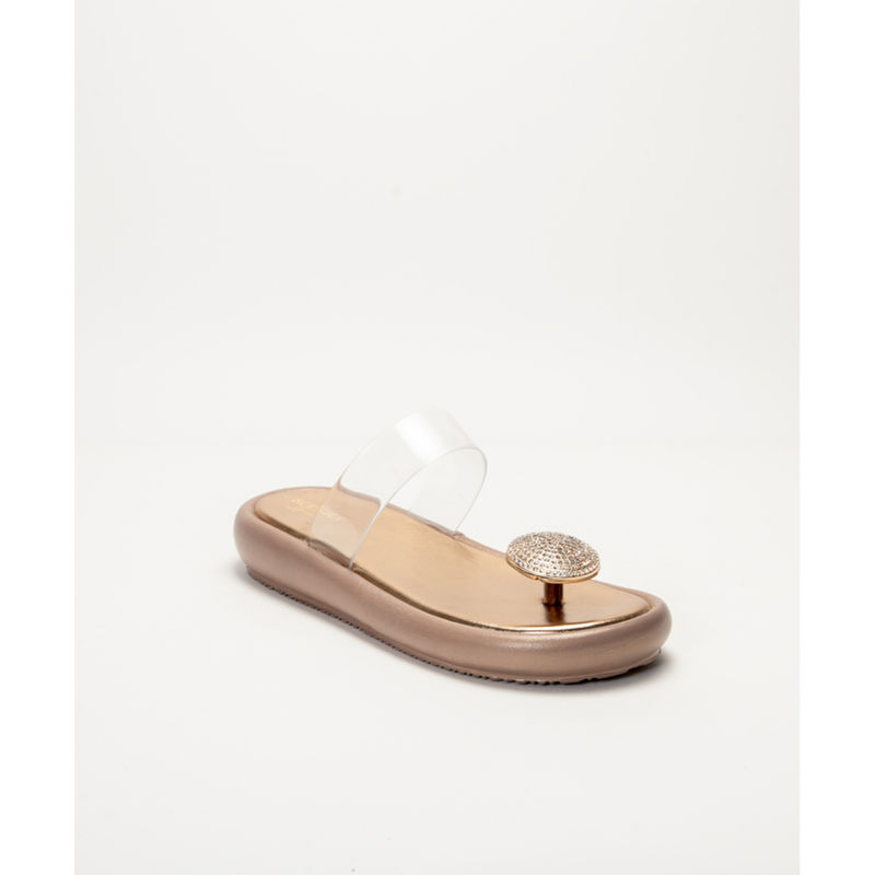 SCENTRA Alea Cushion Flat Sandals Gold (EURO 38)