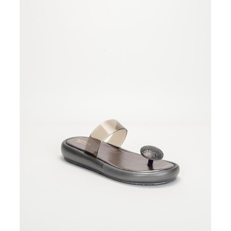 SCENTRA Alea Cushion Flat Sandals Metallic (EURO 36)
