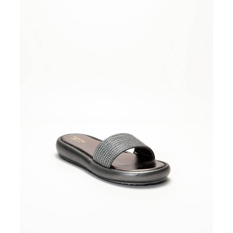 SCENTRA Alyza Cushion Flat Sandals Metallic (EURO 36)
