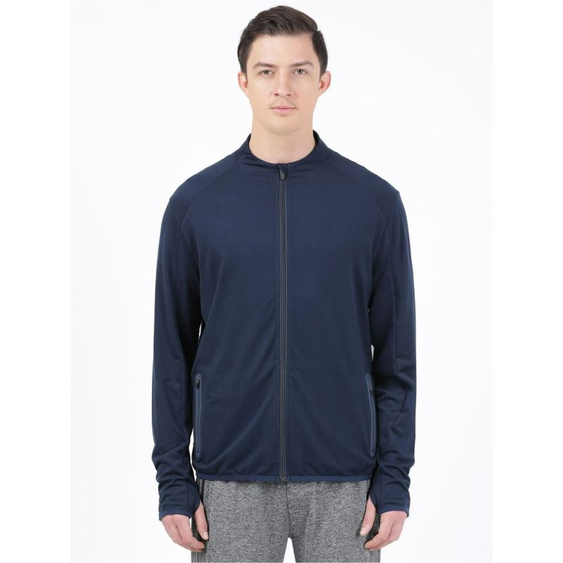 Jockey SP17 Men Soft Touch Microfiber Elastane Active Wear Jacket - Navy (L)