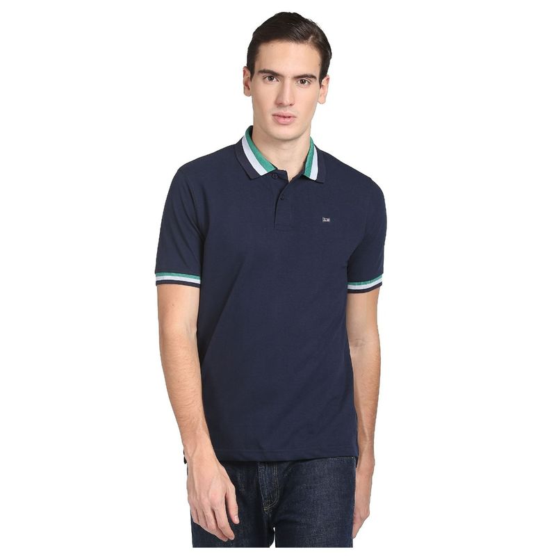 Arrow Sports Striped Collar Cotton Polo T-Shirt (XL)