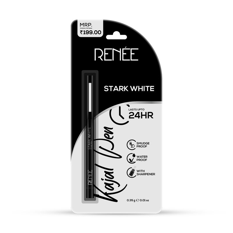 Renee Cosmetics Kajal Pen With Sharpener - Stark White