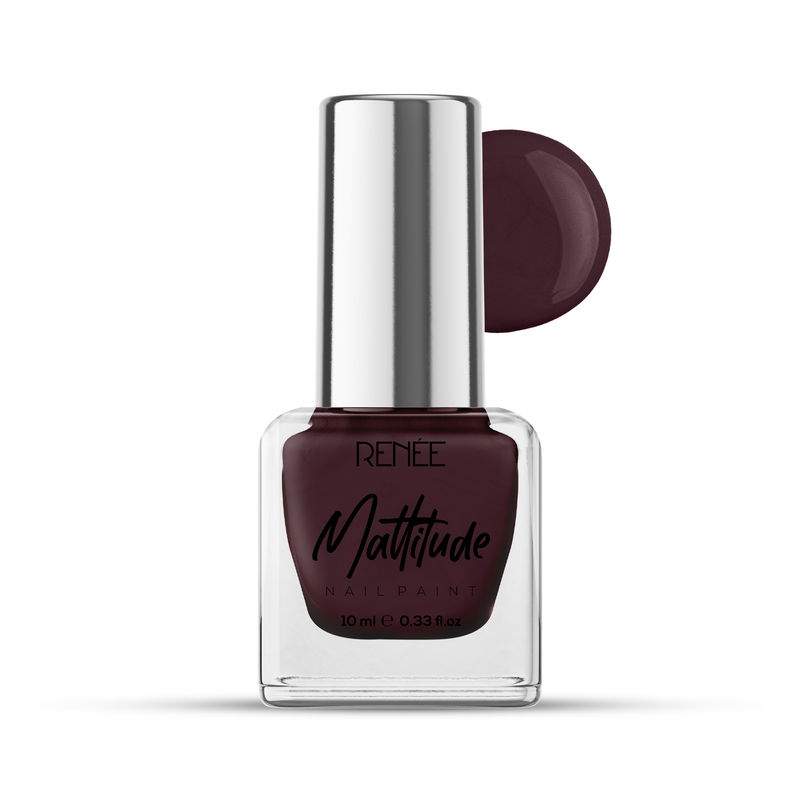 Renee Cosmetics Mattitude Nail Paint - Mega Maroon