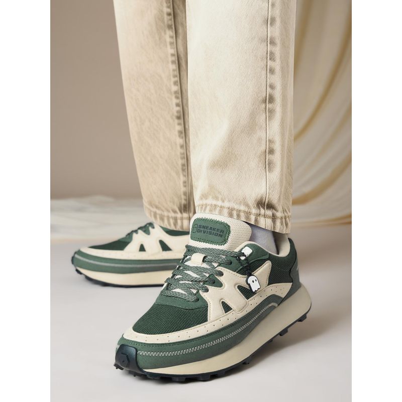 The Souled Store Van Guard Green Men Sneakers (UK 11)