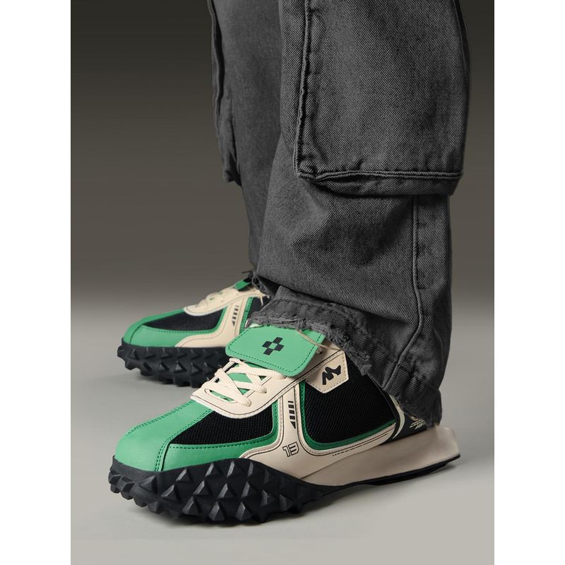 The Souled Store Velocity Matcha Men Green Sneakers (UK 9)