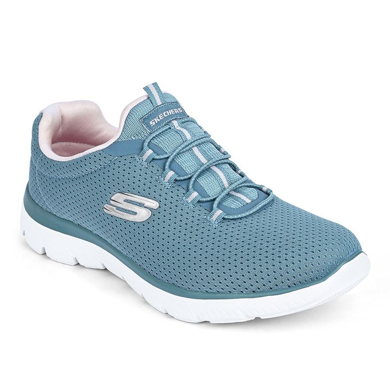 SKECHERS Women SUMMITS Slate Pink Casual Lace Up Sneakers (UK 6)