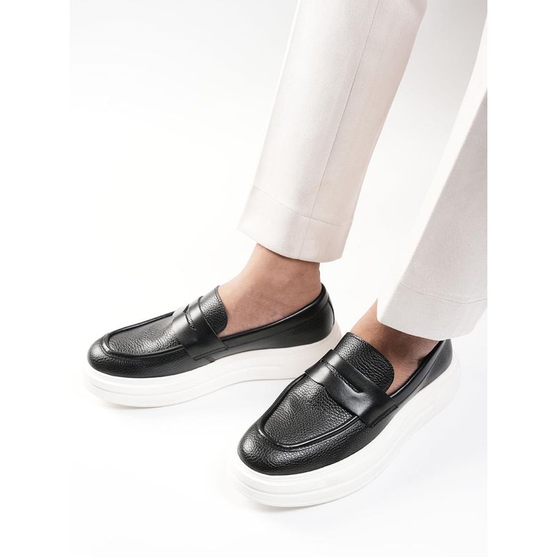 Monkstory Royal Black Chunky Luxe Slip On Loafers (UK 8)