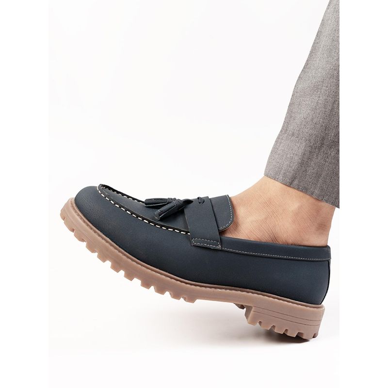 Monkstory Blue Cosmopolitan Bold Tassel Loafers (UK 9)