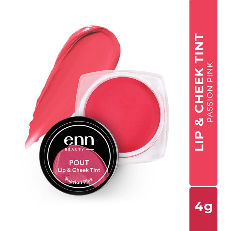 ENN Pout Lip And Cheek Tint With SPF 10 And Avocado Oil - Passion Pink