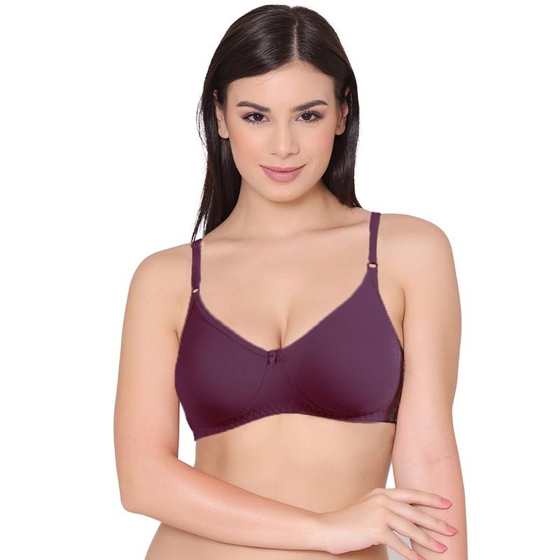 Groversons Paris Beauty Women'S Cotton Non Padded Non-Wired Regular Bra (40B)