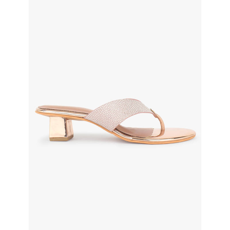 Insaddlers Stilettos Heeled Sandals Rose Gold (EURO 36)