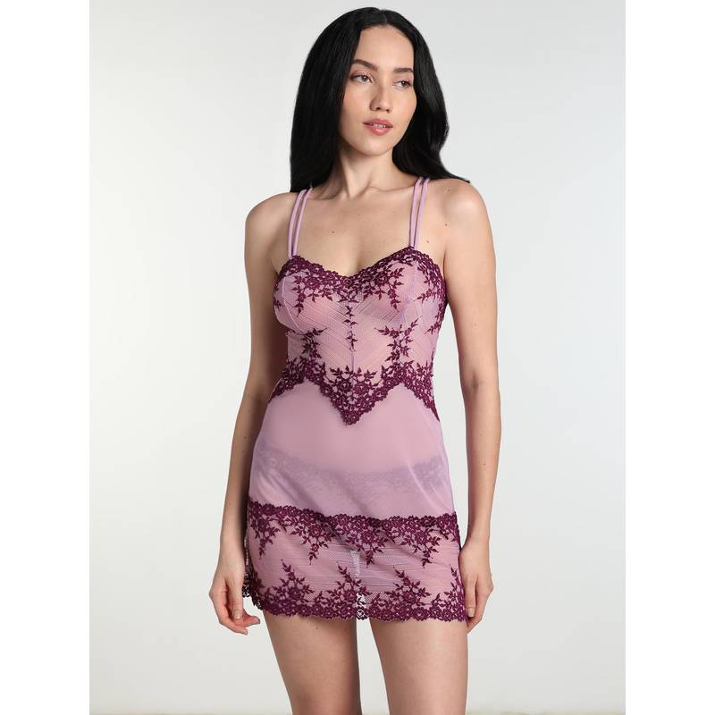 Wacoal Lavender Embrace Lace Bridal Wear Short Lace Babydoll (S)