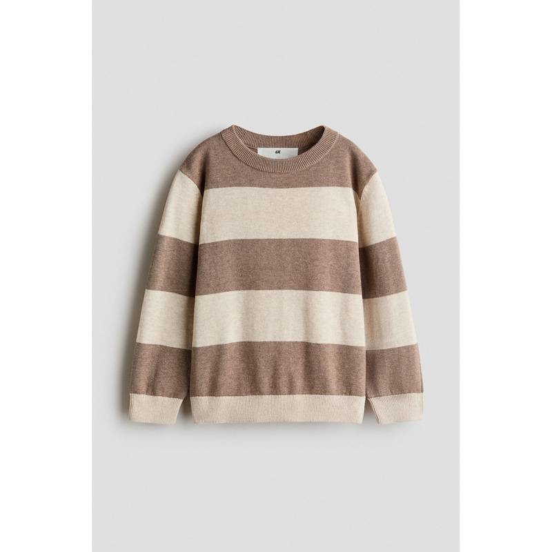 H&M Boys Beige Cotton Jumper (1.5-2 Years)