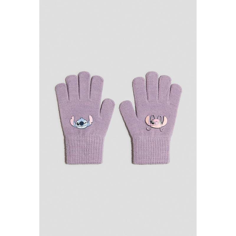 H&M Girls Purple Appliqued Gloves (2-6 Years)