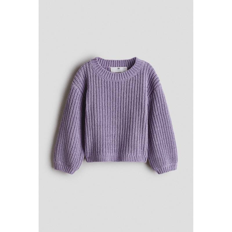 H&M Girls Purple Chenille-Knit Jumper (1.5-2 Years)