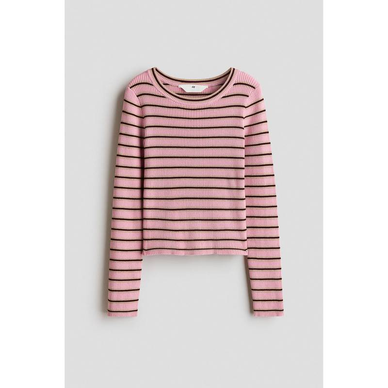 H&M Girls Pink Rib-Knit Jumper (8-10 Years)